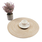 Round Braided Placemat Set – 6 Pieces