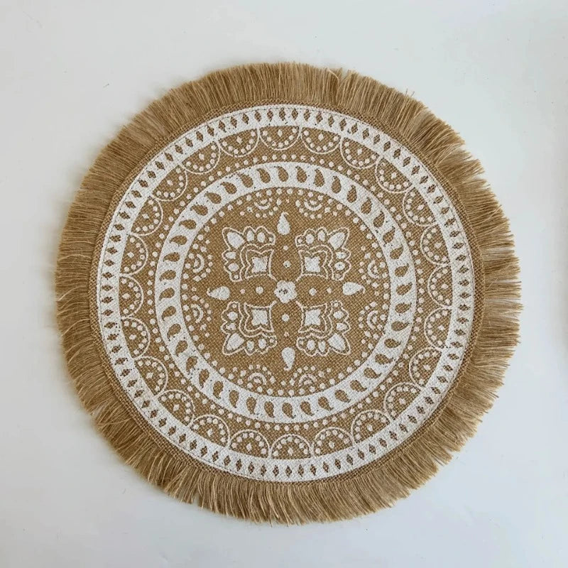 Boho Jute Fringe Placemat