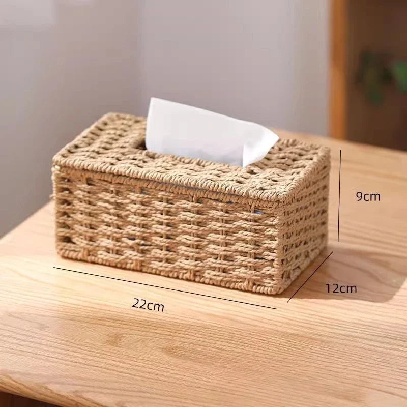 Florence Woven Rattan-Style Tissue Box