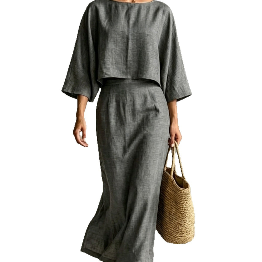 Quinty High-Waisted Midi Skirt Set