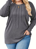 Elodie Pleated Raglan Pullover