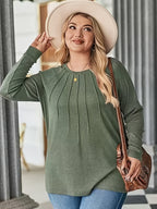 Elodie Pleated Raglan Pullover