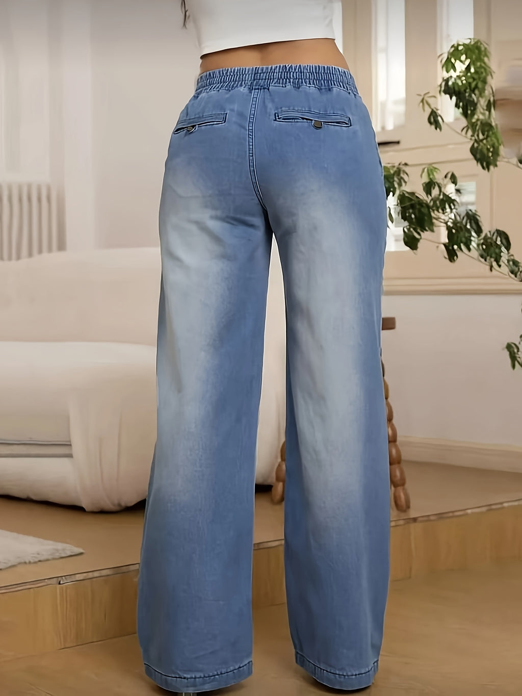Isabelle High-Stretch Lace-Up Denim Jeans