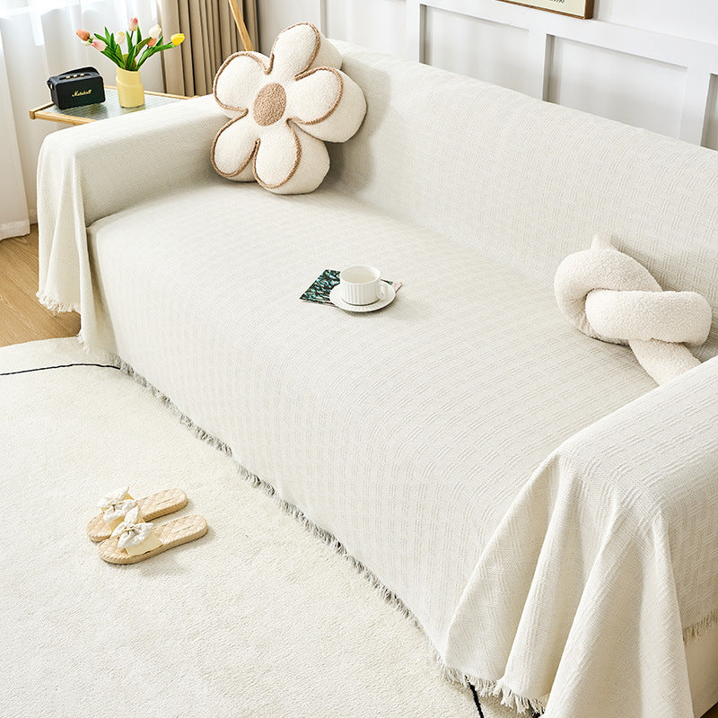 Cream Style Sofa Cover Cloth