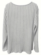 Madeleine Ribbed V-Neck Pullover