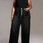 Estelle Plus Size High-Waisted Stretch Trousers