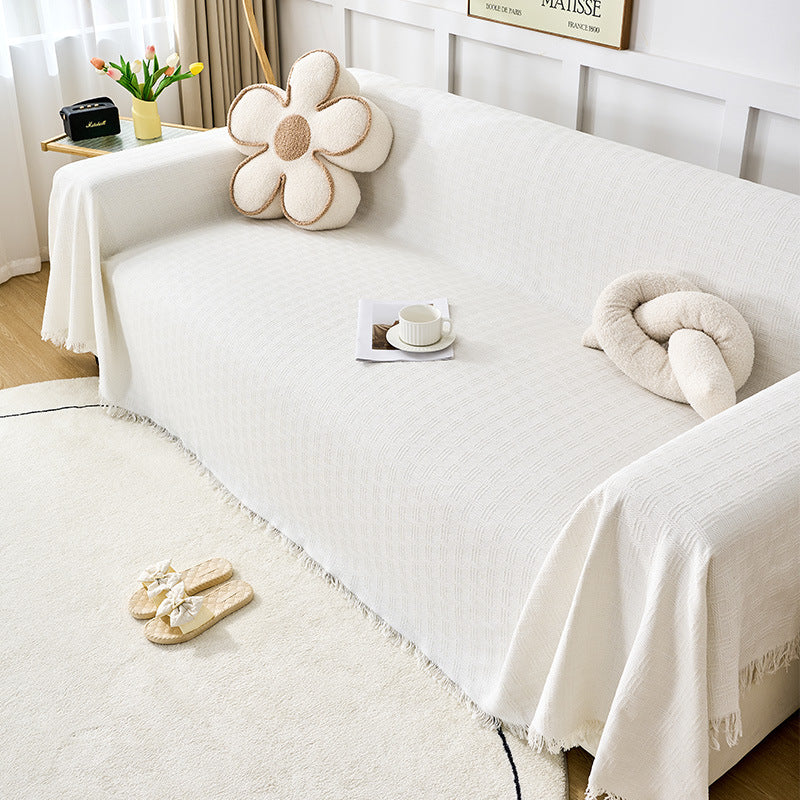 Cream Style Sofa Cover Cloth