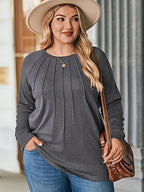 Elodie Pleated Raglan Pullover