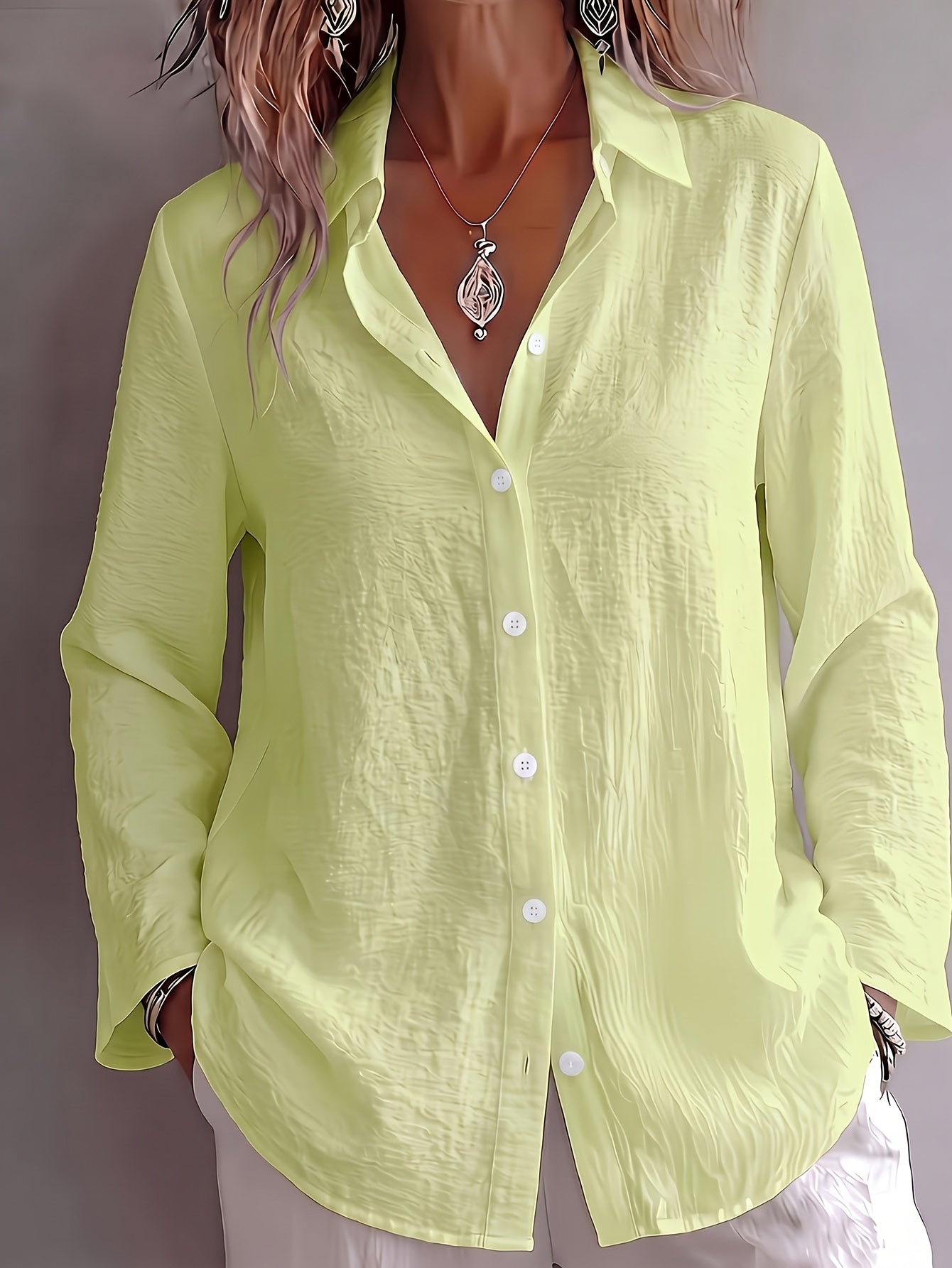 Aurelia V-Neck Textured Shirt