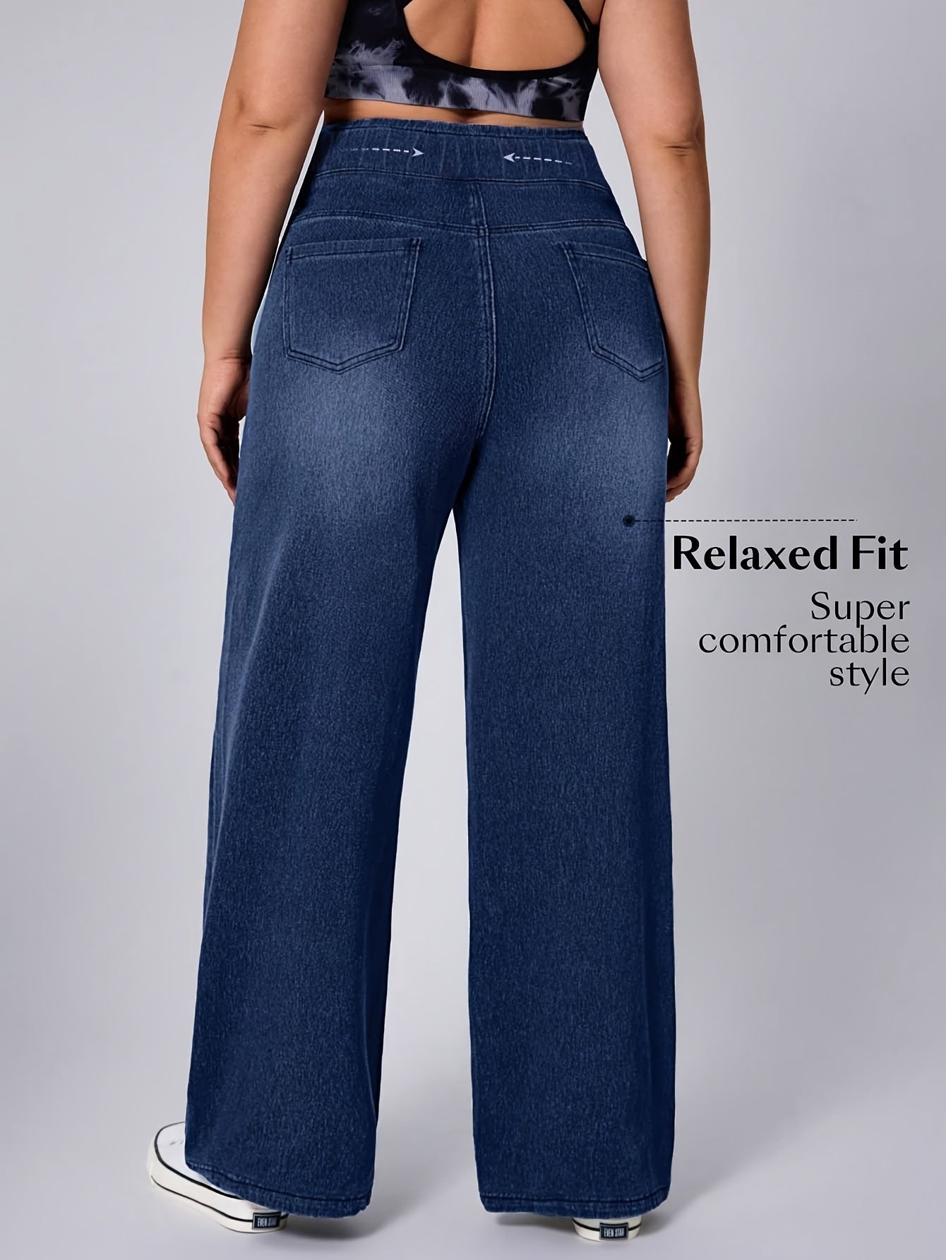 Brielle High-Waisted Washed Denim Pants