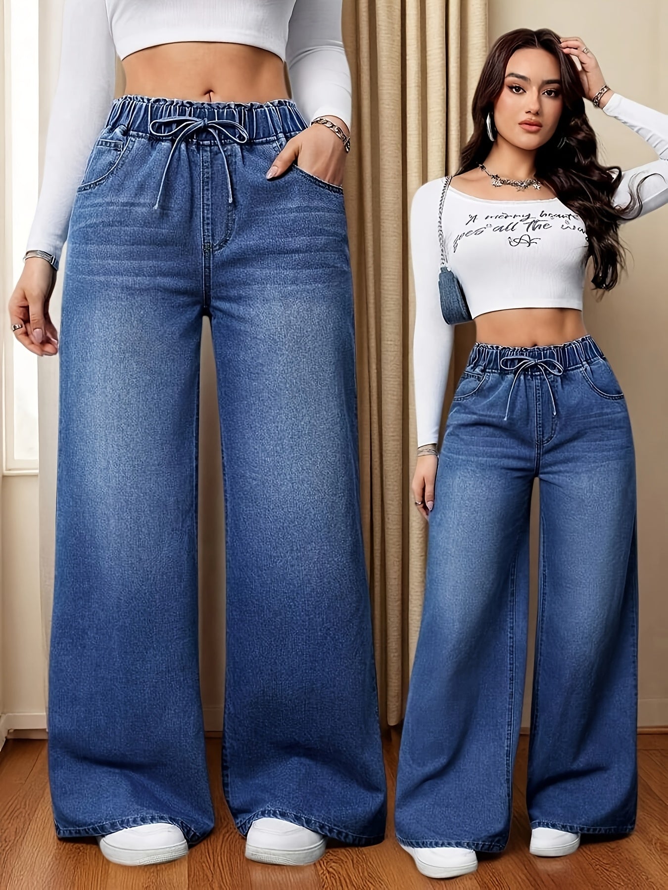 Camille Elastic-Waist Jeans