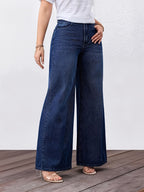 Genevieve High-Waisted Wide-Leg Jeans