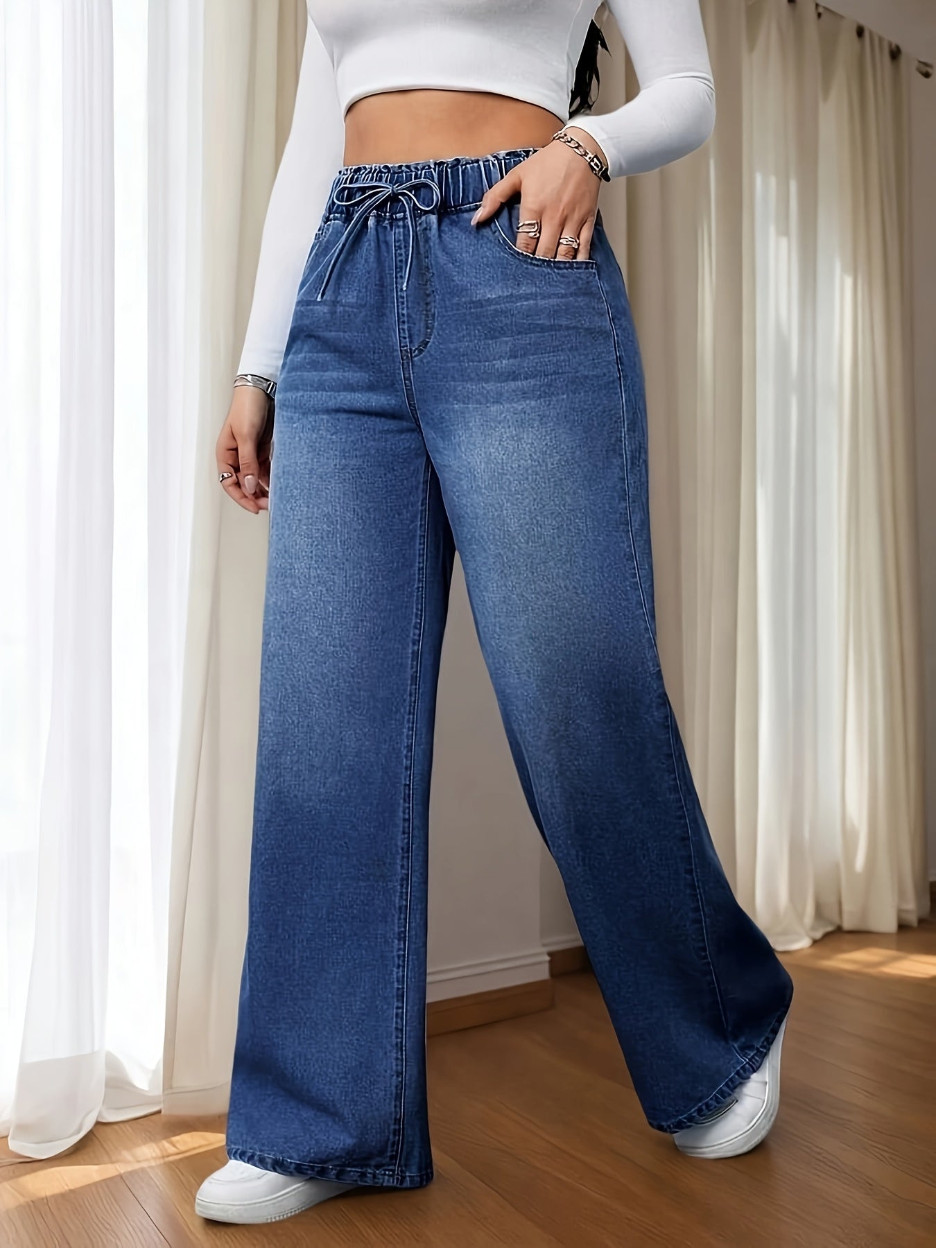 Camille Elastic-Waist Jeans