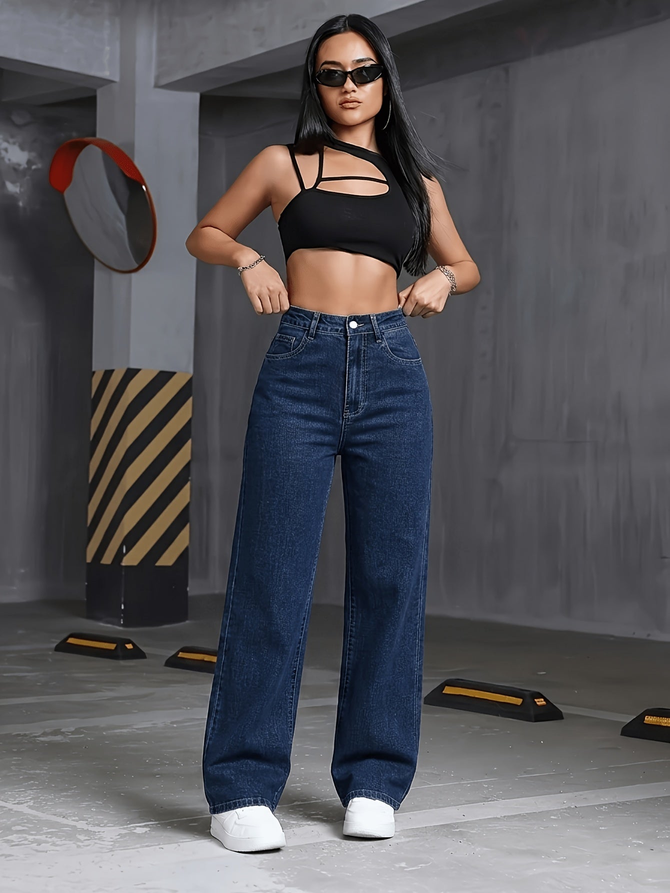 Valentina High-Waisted Wide-Leg Jeans