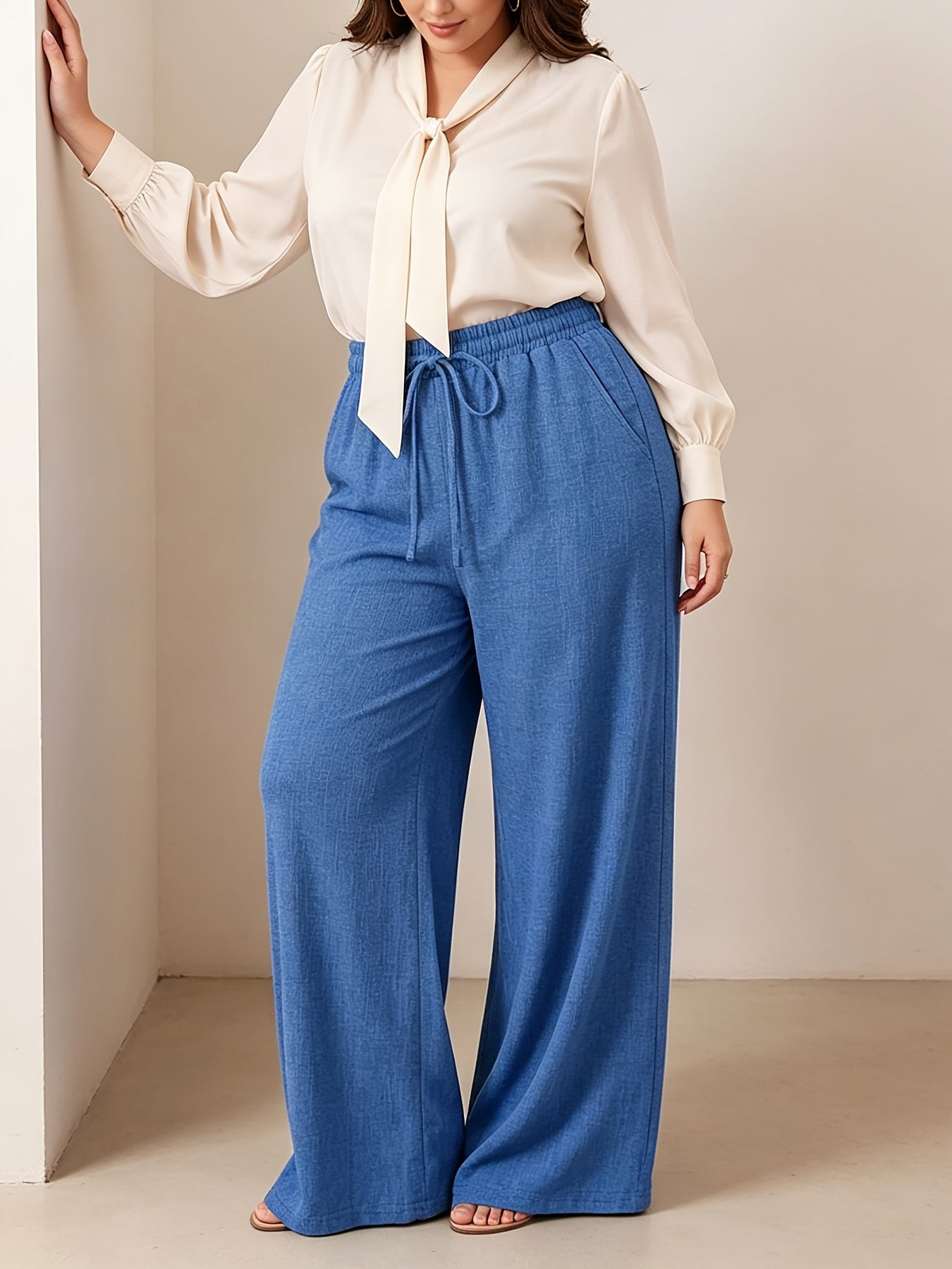 Marielle High-Waisted Wide-Leg Trousers