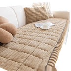 Corduroy Striped Houndstooth Sofa Cover