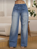 Isabelle High-Stretch Lace-Up Denim Jeans